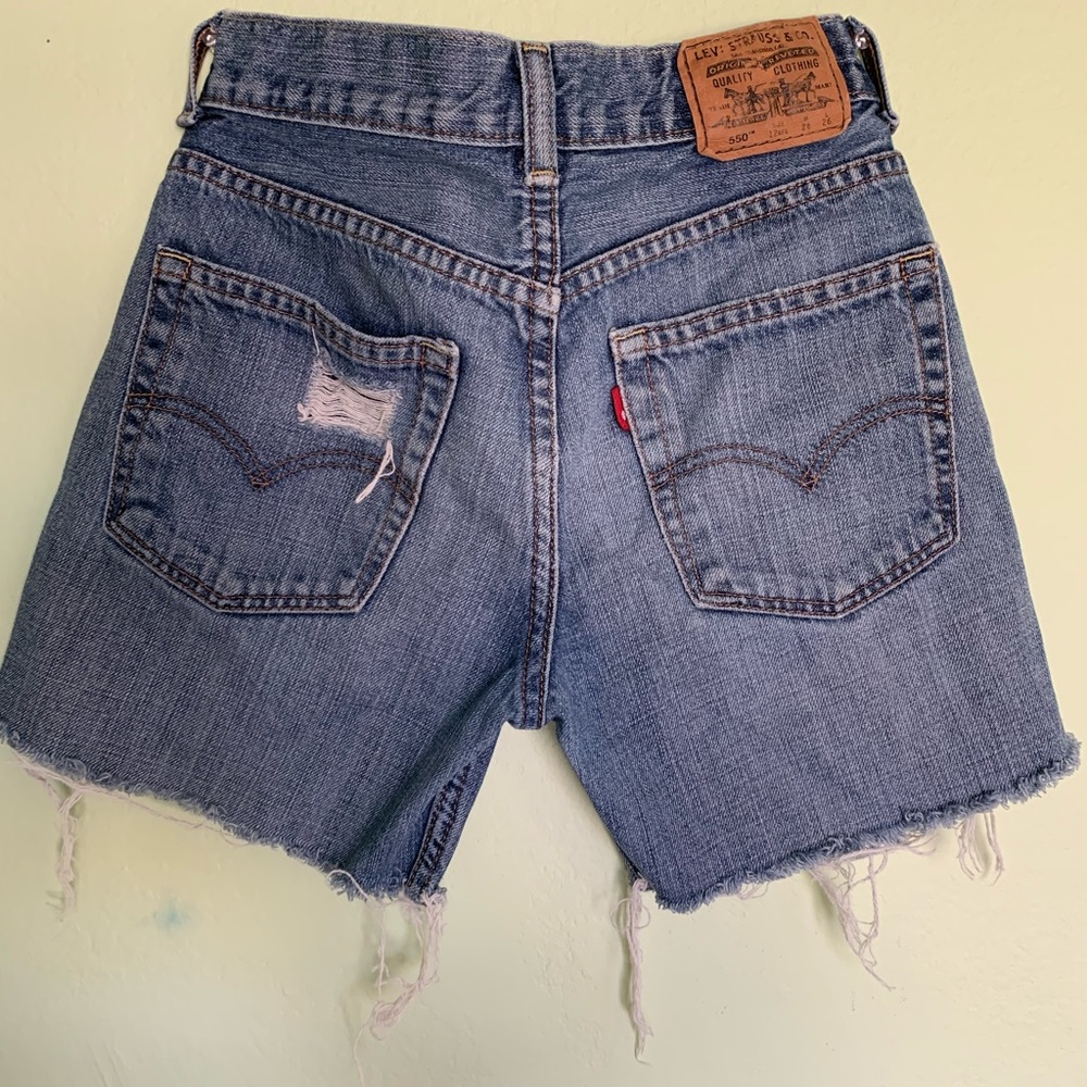 Levi’s distressed shorts